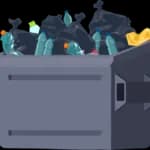 Bin overflowing with Plastic