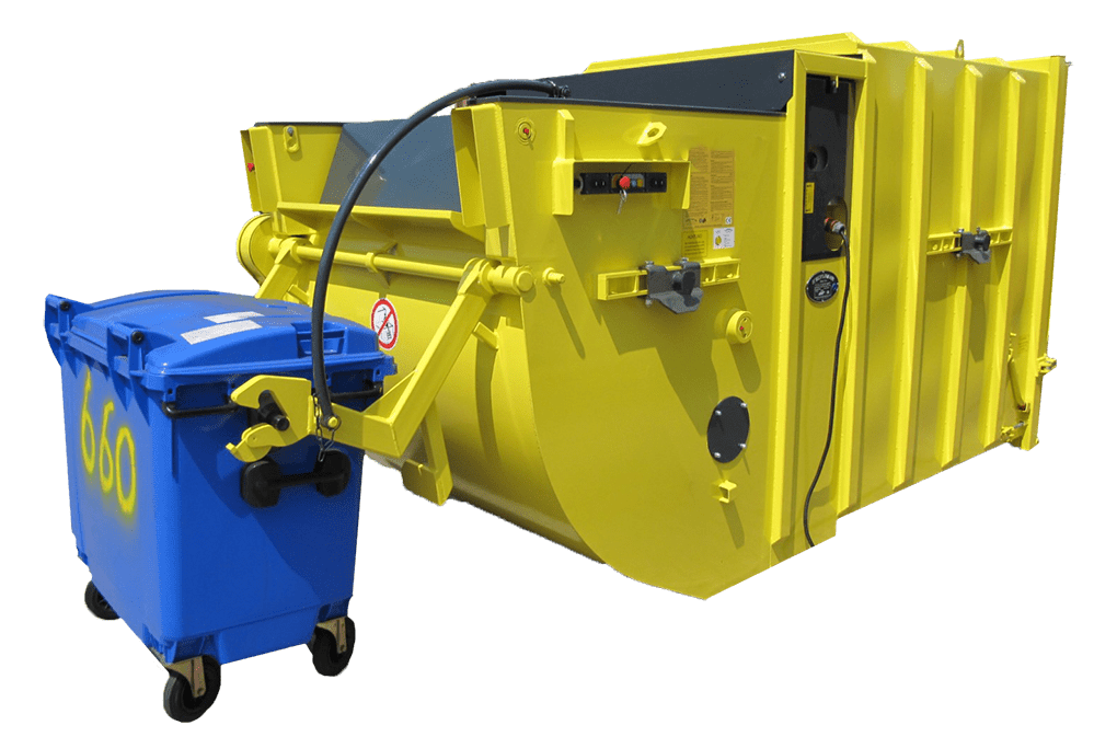 Portable compactor with bin lift