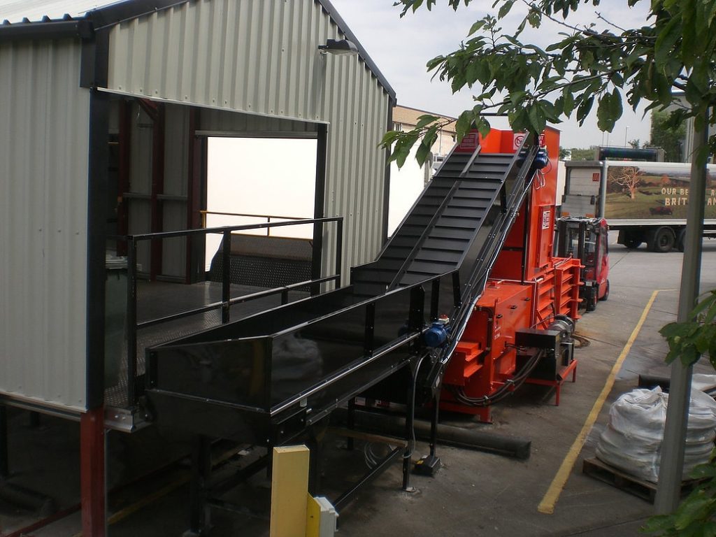 Large Horizontal Baler with conveyor