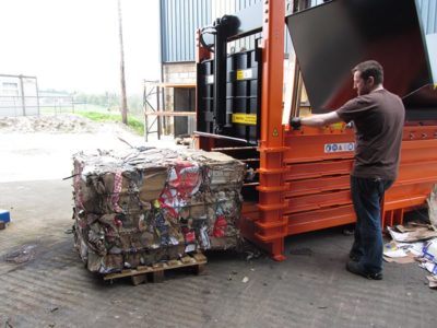 Large Horizontal Cardboard Baler